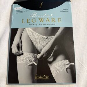 Frederick's of Hollywood White Bridal Legware